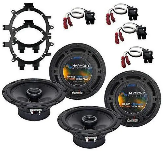 Main image of Fits GMC Yukon/Yukon XL 2007-2013 Speaker Replacement Package | 6.5 and 5.25 inch pair, grills and harness kit included, easy door upgrade install for 2008 model year, clear sound