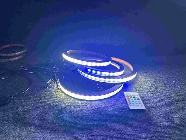 Alt view image 3 of 6 - 4PCS 12" Dream Color Chasing Flow Illuminated LED Speaker Rings Lights Set with 1/2" Spacer, for Boat, Car, Truck and Slingshot Audio Speaker Rings Lights