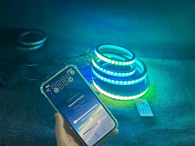 Alt view image 5 of 6 - 4PCS 12" Dream Color Chasing Flow Illuminated LED Speaker Rings Lights Set with 1/2" Spacer, for Boat, Car, Truck and Slingshot Audio Speaker Rings Lights