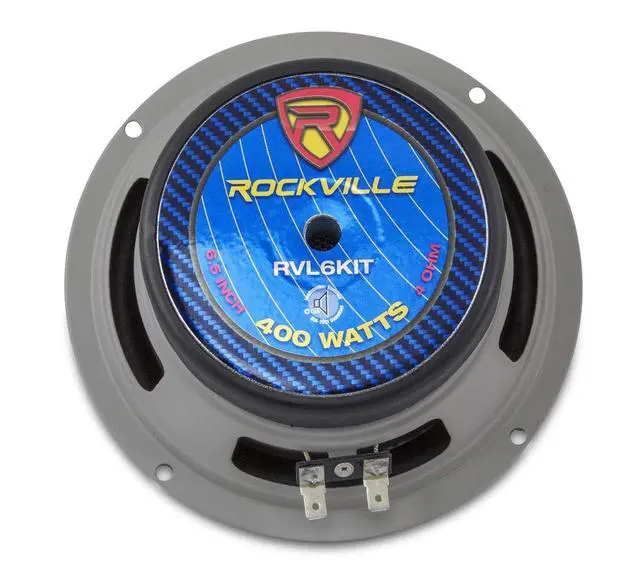 Alt view image 6 of 7 - RVL6KIT 6.5" Component Car Audio Speakers, Aluminum Cone, 2-Pack | 800W Peak / 200W RMS, Silk Dome Tweeter, Neodymium, Crossover with EQ Control, Butyl Rubber Surround, 4 Ohm, Grills/Hardware