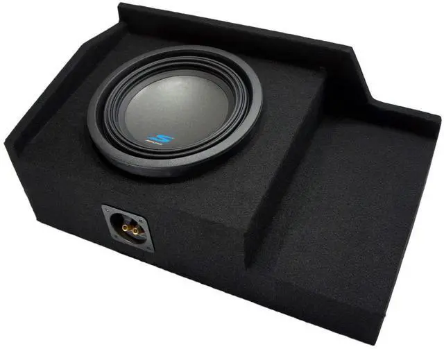 Main image of Alpine S-W10D4 Type S Single 10" Sub Box Fits GMC Sierra Ext Cab 1999-2006 | Custom truck subwoofer enclosure package, loaded 10 inch woofer, deep bass upgrade, easy install, space-saving design