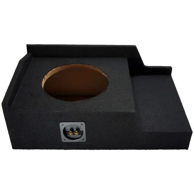 Alt view image 3 of 4 - Kicker C10 Single 10" Loaded Sub Box Fits 1999-2006 Silverado Extended Cab | Behind-seat wedge design for Chevy trucks, factory-look install, subwoofer bass, durable MDF build, 300 watts peak, 10 inch