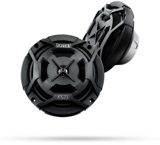 Main image of Knight ATV KS23 6.5 Waterproof Full-Range Speakers Audio System with LED Lights and Easy Installation, 60W RMS/120W Peak Power, Fully Submersible