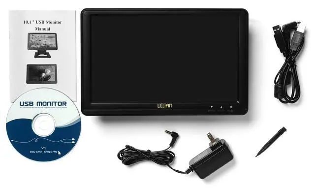 Alt view image 4 of 4 - 10.1" Um-1010/c/t USB Power on Touch Screen Monitor