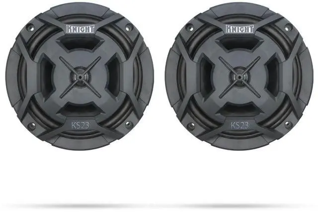 Alt view image 2 of 7 - Knight ATV KS23 6.5 Waterproof Full-Range Speakers Audio System with LED Lights and Easy Installation, 60W RMS/120W Peak Power, Fully Submersible