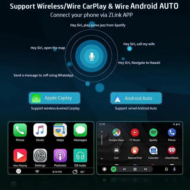 Alt view image 2 of 6 - Android 14 Car Stereo Universal Fit for Chevy Silverado GMC Sierra 2014-2018, 9.7inch Touchscreen Car Radio Built-in Carplay/Android Auto Support Bluetooth SWC GPS WiFi Backup Camera,2G+32G
