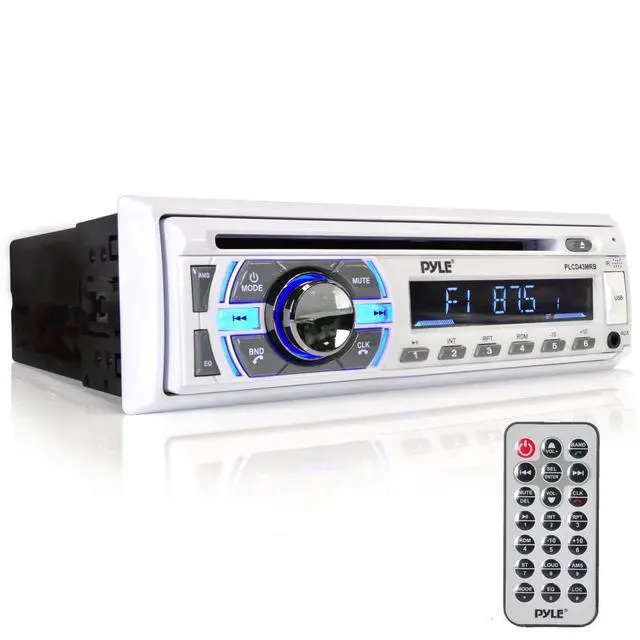 Alt view image 2 of 7 - Pyle PLCDBT65 Bluetooth Marine Stereo AM/FM CD Stereo Receiver, Cover, 4-Channel Amplifier w/Kit, 4X 6.5 200 Watt Peak Full Range 2-Way Waterproof Speakers w/Wire, Long Range Radio Antenna