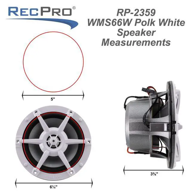 Alt view image 4 of 6 - RV 6" Coaxial Water-Resistant Speaker Indoor/Outdoor with RGB LED Lighting (2, White)