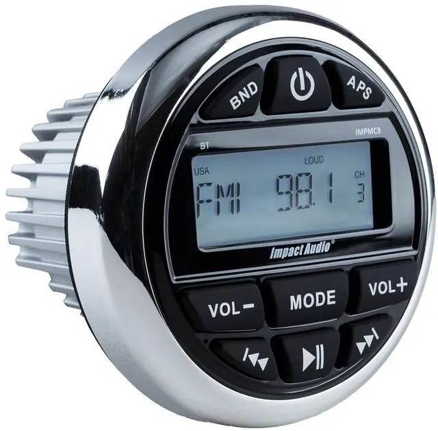 Main image of Weather-Resistant Gauge-Style Media Center with BT