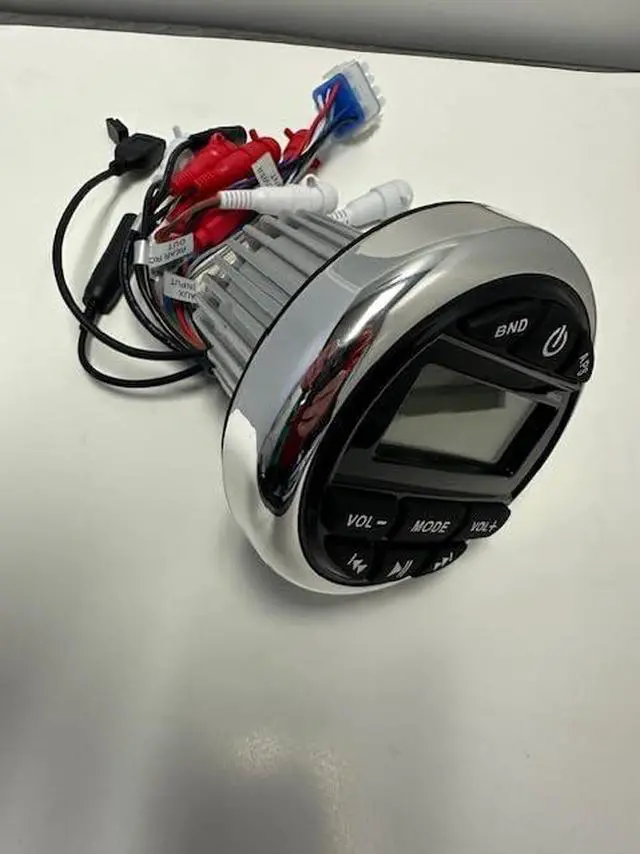 Alt view image 5 of 6 - Weather-Resistant Gauge-Style Media Center with BT