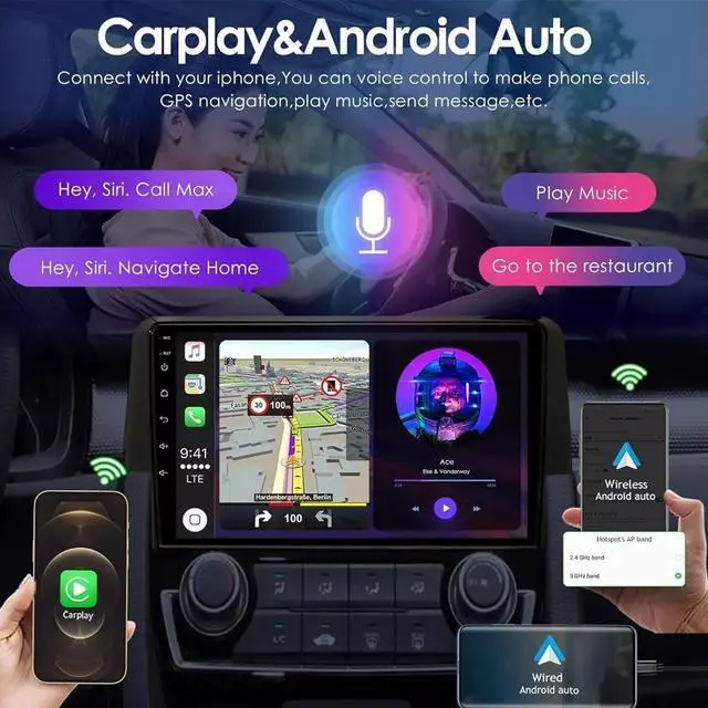 Alt view image 6 of 7 - 7 inch Car Radio Stereo for Toyota Celica 2000-2005, 2+32G Double Din Stereo for Toyota Celica Head Unit with Backup Camera Touchscreen Carplay Android Auto Bluetooth GPS Navigation Mirror Link SWC