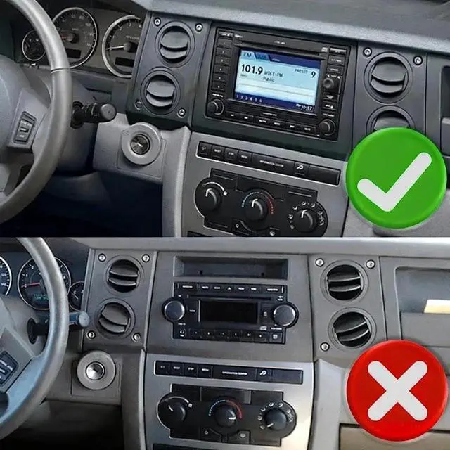 Alt view image 3 of 6 - 2+32G Car Stereo for Dodge Ram 1500 2500 2006-2008 Head Unit, 9" Touch Screen Radio for Jeep Grand Cherokee 2005-2009, for Dodge Durango with Wireless Carplay Android Auto FM RDS Backup Camera