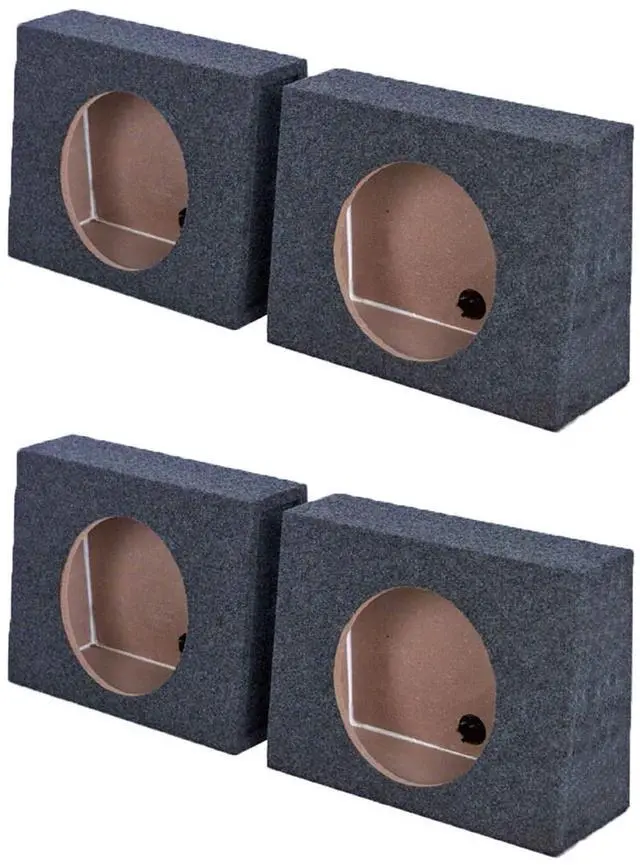 Main image of Q-POWER QTW12 2 12" Sealed Car Audio Subwoofer Sub Box Enclosures Pair (2 Pack)