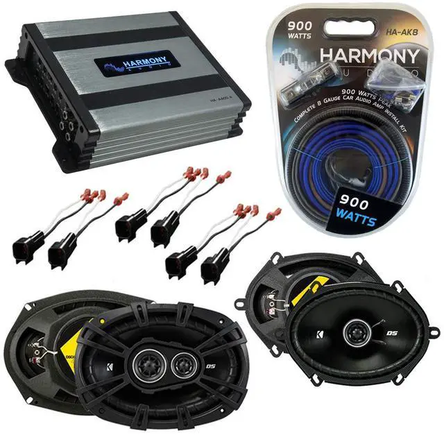 Main image of Compatible with Lincoln Town Car 03-11 Speaker Replacement Kicker Bundle DSC68 DSC693 & HA-A400.4 Amp