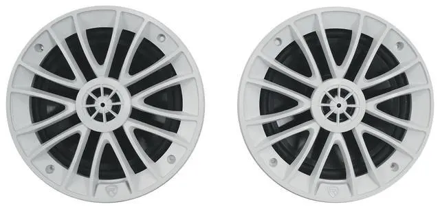 Alt view image 3 of 7 - RM-PREMIUM-65 White 6.5" 4-Ohm, Marine Boat Speakers, 6-Pack | 600W Peak / 150W RMS, True Coaxial Design, PEI Tweeter, Weather Resistant, 93dB, 35Hz-20KHz, ATV/UTV Compatible
