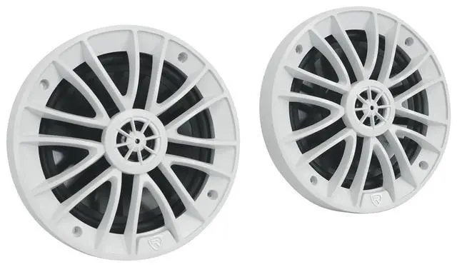 Alt view image 4 of 7 - RM-PREMIUM-65 White 6.5" 4-Ohm, Marine Boat Speakers, 6-Pack | 600W Peak / 150W RMS, True Coaxial Design, PEI Tweeter, Weather Resistant, 93dB, 35Hz-20KHz, ATV/UTV Compatible