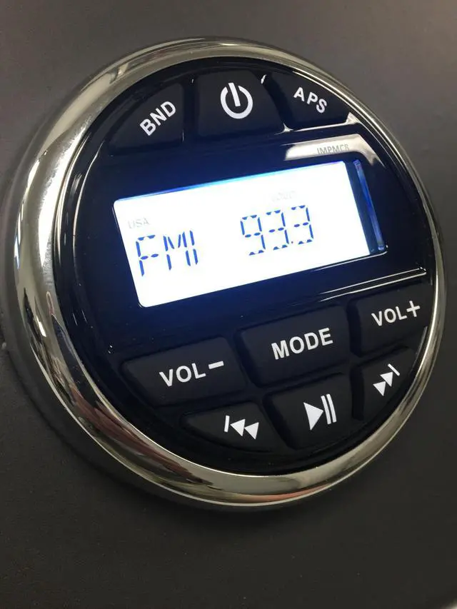 Alt view image 3 of 6 - Weather-Resistant Gauge-Style Media Center with BT