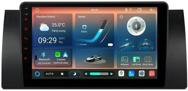 Main image of 9" QLED Android14 Car Stereo for BMW X5 E53 19992006, 8+128GB | OctaCore 8GB+128GB,Dual Bluetooth,Wireless CarPlay & Android Auto,Builtin DSP,GPS Navigation,Global 4G LTE