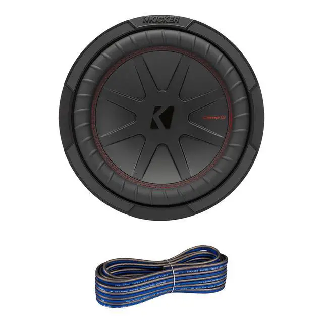 Main image of 10" 800 Watt Peak Power 4-Ohm DVC Car Audio Subwoofer with 16 Gauge 50 feet Wire