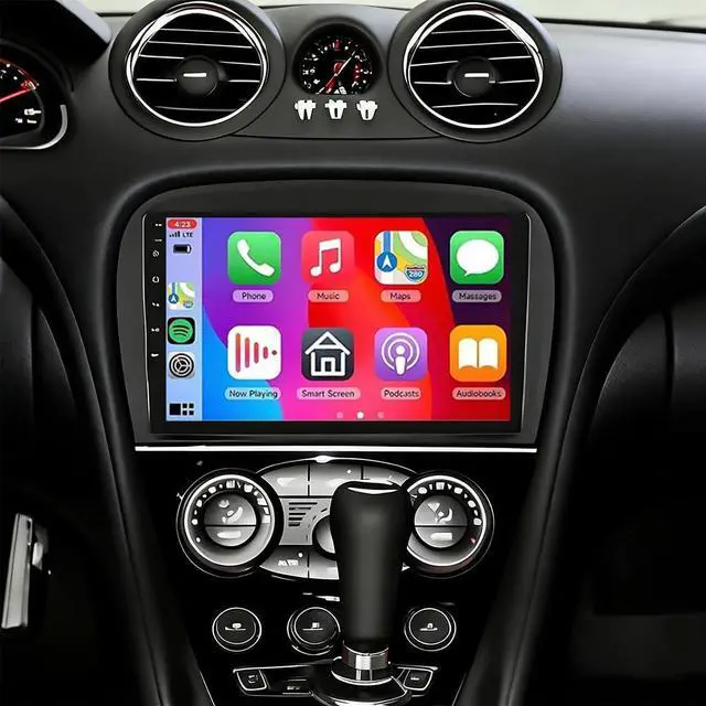 Alt view image 6 of 7 - 9 inch Android 14 Double Din Car Radio Stereo for Mercedes SL63 SL65 SL500 R230 SL350 SL500 2005-2012, 4+64G Touchscreen Car Radio with Wireless Carplay Android Auto GPS Navi Bluetooth Backup Camera