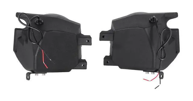 Alt view image 7 of 7 - Bundle: Pair RM-PREMIUM-65 Black 6.5" 600w Marine Boat Speakers - Crisp Sound! Bundle with RockZR v2 2014-2023 Polaris RZR Front Kick Panel 6.5" Speaker Pods (2 Items)