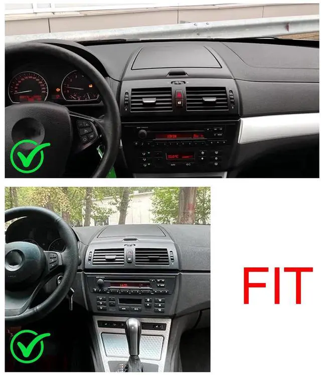 Alt view image 2 of 7 - 9 inch Android 14 Double Din Car Radio for BMW X3 E83 2004 2005-2012 with Wireless Carplay Android Auto Touchscreen Car Stereo GPS Navi Head Unit Bluetooth FM/RDS Mirror Link Backup Camera SWC 2+32G