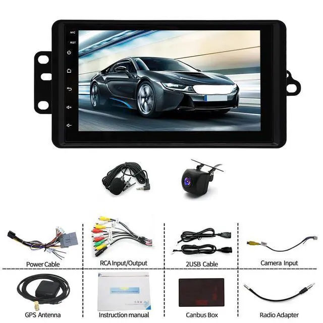 Alt view image 2 of 7 - 4+64G Car Stereo for GMC Envoy 2002-2009 with Carplay Android Auto Upgrade Car Audio Receiver Support 7 Inch Touch Screen GPS Bluetooth WiFi FM/RDS Radio Navi SWC Mirror Link Backup Camera Mic