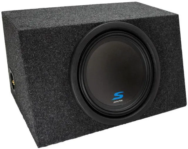 Main image of Alpine Type S S-W12D4 Hatchback Sub Box - Sealed 12" Subwoofer Enclosure | Loaded single 12 bass package, shaped for cargo area fit, deep accurate low end, ready to wire and play, 12 inch size
