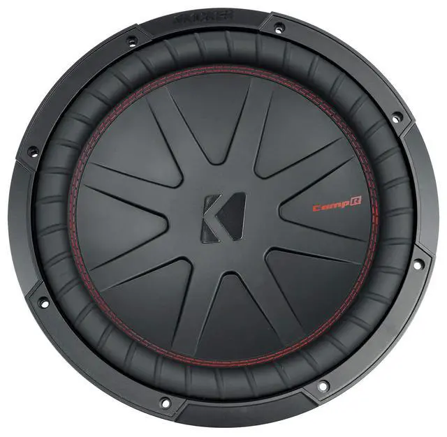 Alt view image 2 of 7 - Kicker 48CWR124 COMPR12 Bundle: 12 in 1000-Watt Peak/500-Watt RMS DVC 4-Ohm Car Subwoofer, 43CWR12G 12 in Subwoofer Grille, 2-Items