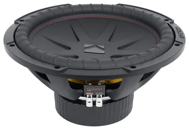 Alt view image 3 of 7 - Kicker 48CWR124 COMPR12 Bundle: 12 in 1000-Watt Peak/500-Watt RMS DVC 4-Ohm Car Subwoofer, 43CWR12G 12 in Subwoofer Grille, 2-Items