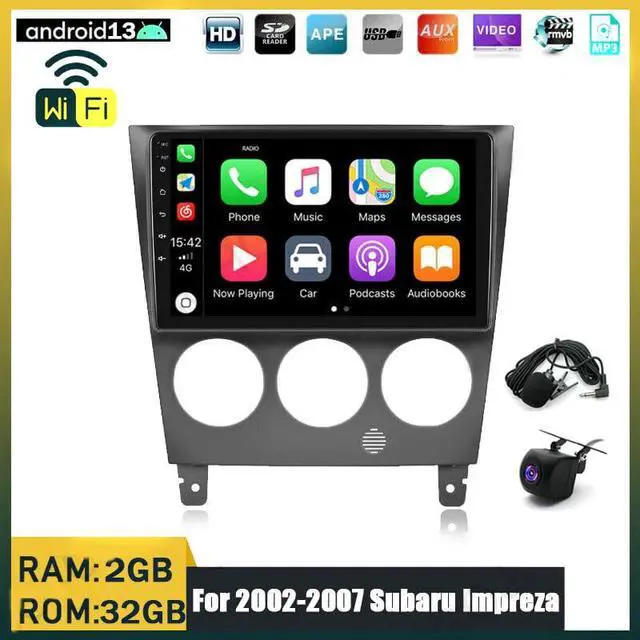 Alt view image 2 of 5 - 9" Car Stereo Radio for Subaru Impreza 2002-2007 Head Unit 2+32G Touchscreen Wireless with carplay&Android Auto Radio for Subaru Impreza 2002 2003 2004 2005 2006 2007 Stereo Android Bluetooth