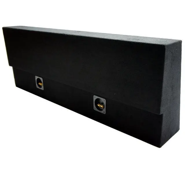 Alt view image 4 of 6 - HA-R104 Loaded Dual 10" Sub Box Fits 2007-2013 Tundra CrewMax | Toyota subwoofer package, woofers pre-mounted, custom-angled enclosure, behind-seat install, truck bass upgrade, 10 inch size