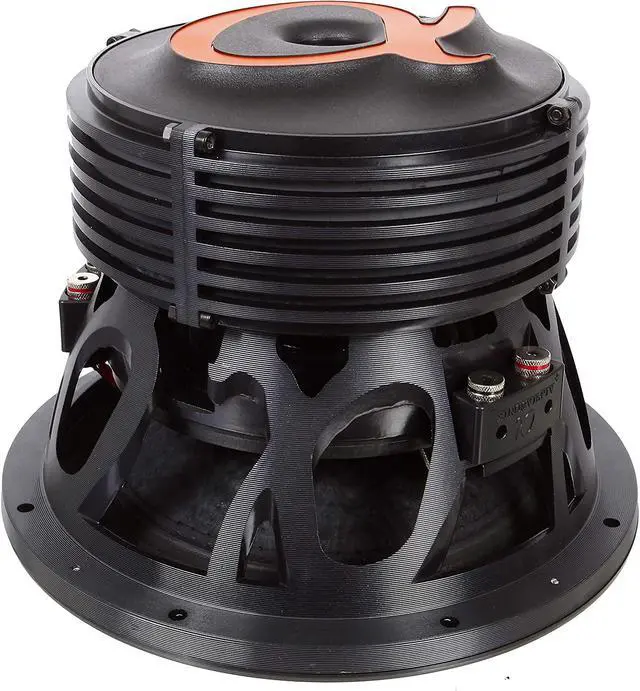 Alt view image 4 of 5 - VSW810 Venum 800 Series 10 3300 Watts Max / 1100 Watts RMS Dual 4 Ohm Car Subwoofer Die Cast Aluminum Basket w/Double Stacked Magnets Carbon Fiber Cone Cooling Rings System Sub Woofer