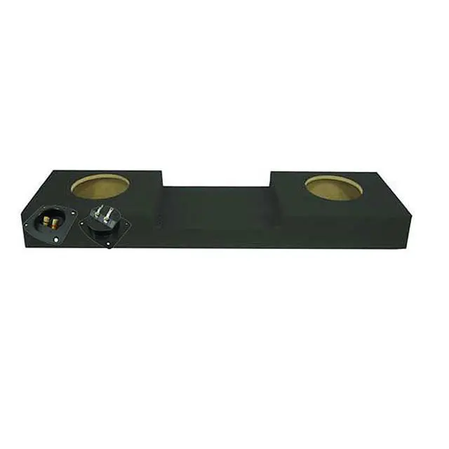 Alt view image 3 of 6 - W12S4 Dual 12" Sealed Console Sub Box 500W RMS 4 Ohm Fits Trucks | Center cutout design, loaded subwoofer pair, tight enclosure bass, made for pickup cabs, simple wiring hookup, 12 inch size