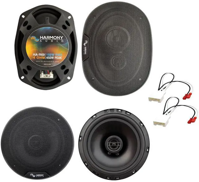 Main image of Front Rear Speakers Fits Ford F150 2015-2022 with Harness | Plug and play replacement truck upgrade, no splicing, direct wiring connectors, for door locations, crisp clear sound