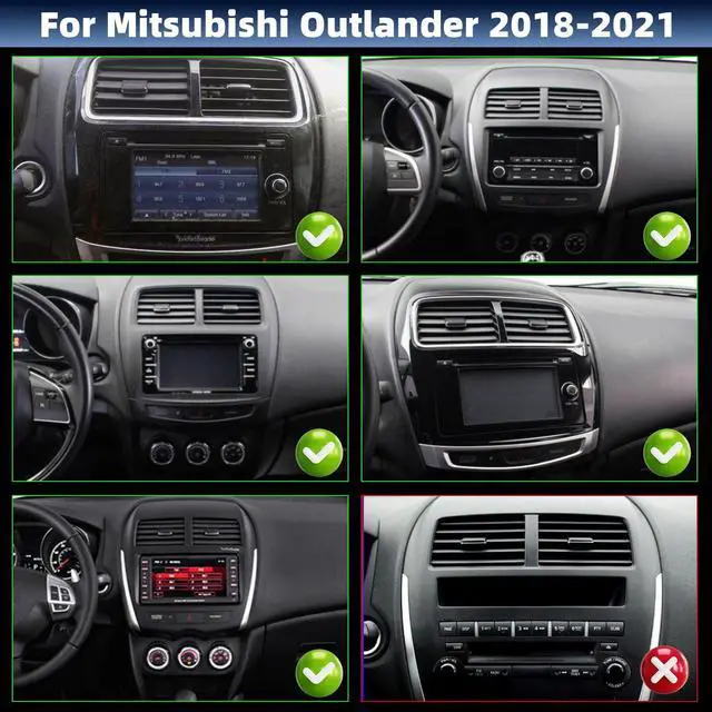 Alt view image 2 of 7 - 7" Android 14 Car Radio Stereo for Mitsubishi Outlander 2018-2021 | Head Unit Touch Screen Stereo with Wireless CarPlay & Android Auto, Bluetooth/WiFi/GPS/SWC/FM/RDS/AHD Backup Camera/Mic 2+64G