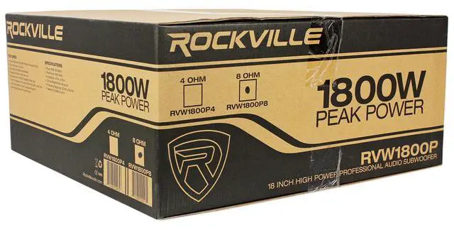 Alt view image 5 of 5 - RockvilIe RVW1800P8 1800 Watt 18" Mid-Bass Driver Car Audio Speaker Mid-Range