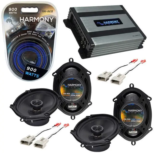Main image of Speakers and 4-Channel Amp Bundle Fits Ford Ranger 1994-1997 | R68 factory upgrade, powered amplifier with stereo package, clear OEM sound, easy install