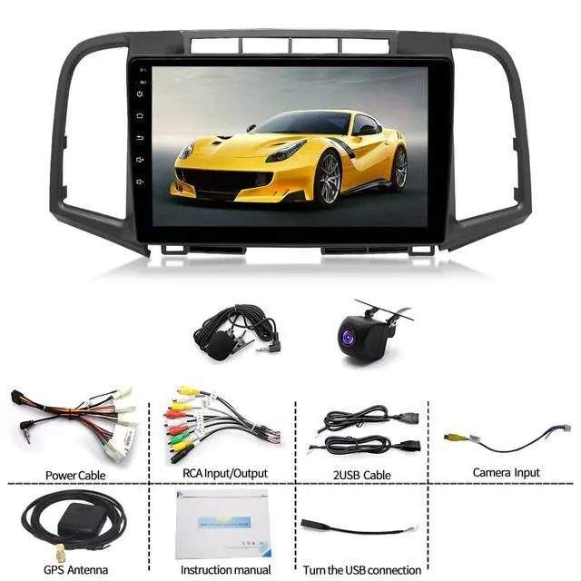 Alt view image 2 of 6 - 2+64G Double Din Car Radio for Toyota Venza 2008-2016 Head Unit with Backup Camera, 9 inch Touch Screen Car Stereo for Toyota Venza GPS Navi with Wireless Carplay Android Auto WiFi Bluetooth FM/RDS