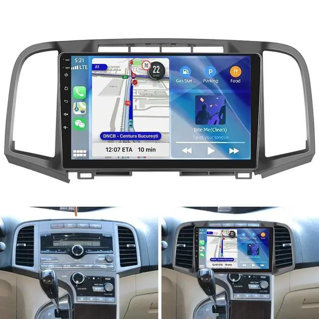 Alt view image 3 of 6 - 2+64G Double Din Car Radio for Toyota Venza 2008-2016 Head Unit with Backup Camera, 9 inch Touch Screen Car Stereo for Toyota Venza GPS Navi with Wireless Carplay Android Auto WiFi Bluetooth FM/RDS