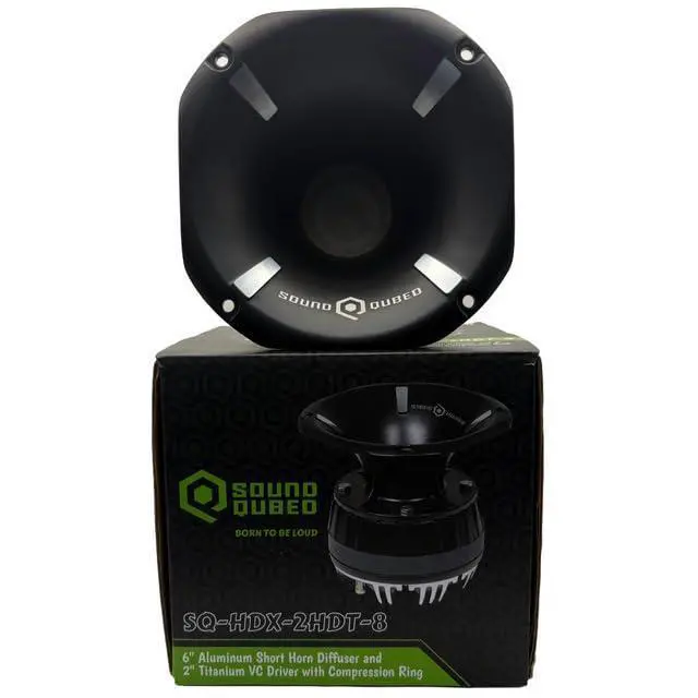 Alt view image 5 of 6 - SoundQubed SQ-HDX-2HDT-8/6 Aluminum Short Horn Diffuser with 2" Titanium Driver & Compression Ring