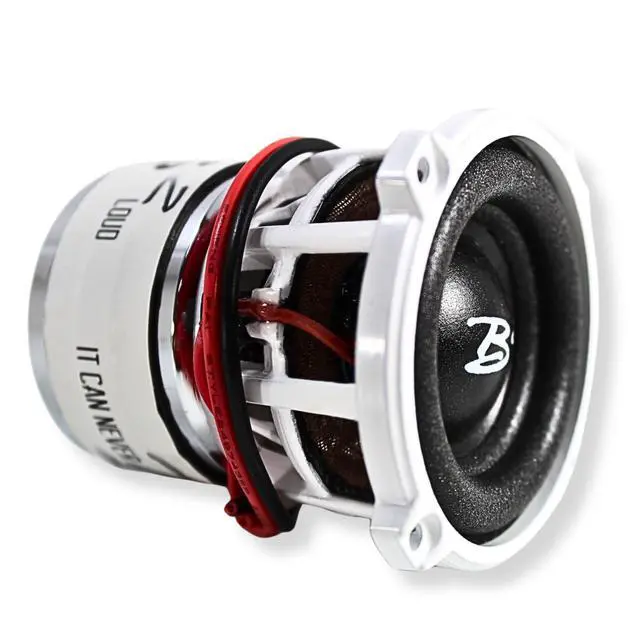 Alt view image 4 of 6 - Dual Ported Subwoofer Box Enclosure w/2x Rampage RC2 2" Mini Subwoofers (B2-DUALVRC2-WT-PKG)
