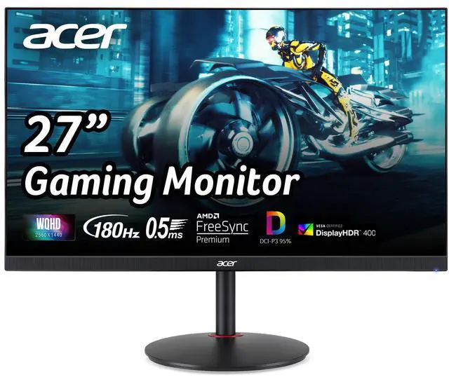 Main image of Nitro 27" WQHD 2560 x 1440 PC Gaming Monitor | AMD FreeSync Premium | Up to 180Hz Refresh | Up to 0.5ms | HDR400 | DCI-P3 95% | 1 x Display Port 1.2 & 2 x HDMI 2.0 | XV272U V3bmiiprx