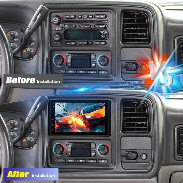 Alt view image 7 of 7 - Double Din Car Stereo Upgrade Radio for Chevy Colorado 2003-2006 | Android 14 2G+32G 7" Touchscreen Wireless Carplay Android Auto GPS WiFi Bluetooth RDS DSP SWC Mirrorlink Mic Backup Camera