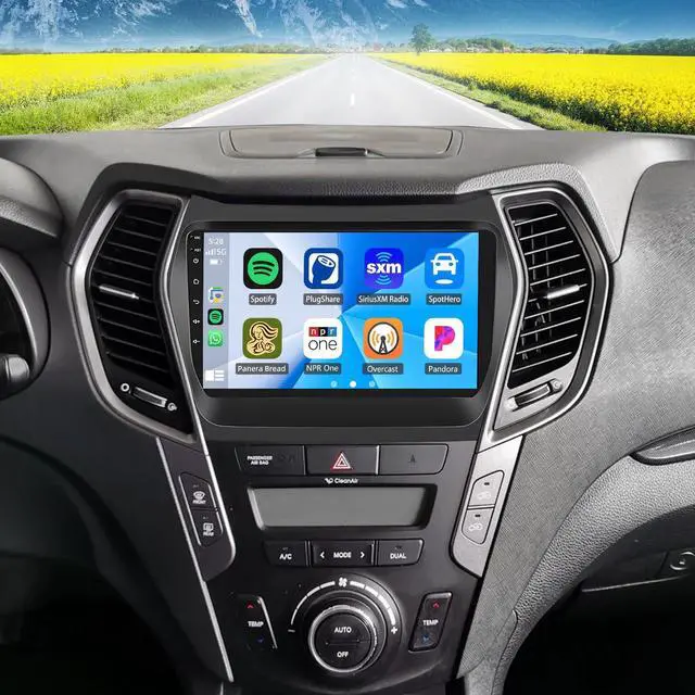 Main image of Car Stereo Radio for Hyundai Santa Fe IX45 2013-2018 with Wireless Carplay Android Auto, 9'' Touch Screen in-Dash Navigation GPS Unit, WiFi, Bluetooth, DSP, FM, SWC, Mic, Backup Cam