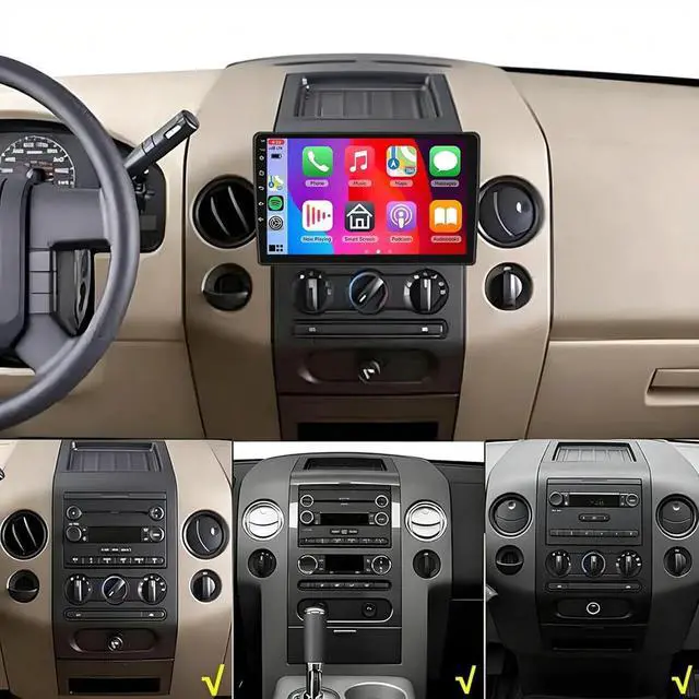 Alt view image 3 of 7 - 10"Double Din Car Radio for Ford F150 2004 2005 2006 2007 2008, 2+64G Touchscreen Car Radio Stereo for Ford E-350 Super Duty 2005-2019 Radio with Wireless Carplay Android Auto Bluetooth Backup Camera