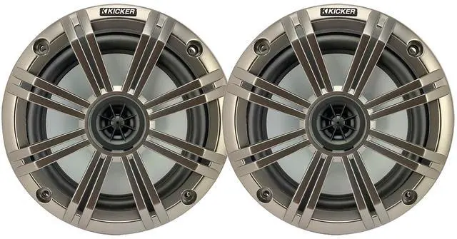 Main image of 6.5" 195 Watt Max Power Marine OEM Replacement Boat Audio Speakers (Pair) with Silver Grilles