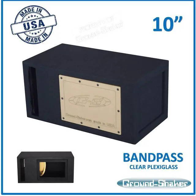 Alt view image 2 of 7 - 10" Single Vented Slot Ported Bandpass Sub Box Subwoofer Enclosure Speaker Box Ground Shaker