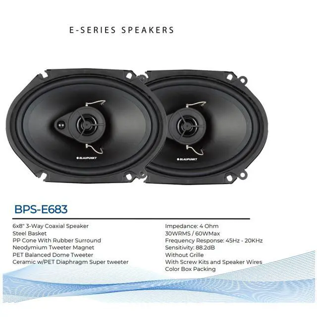 Alt view image 6 of 6 - Beverly Hills 160 Single DIN Bluetooth DVD/CD Stereo Receiver, 2X 6x8 60 Watt Max 3-Way Car Speakers w/Wire