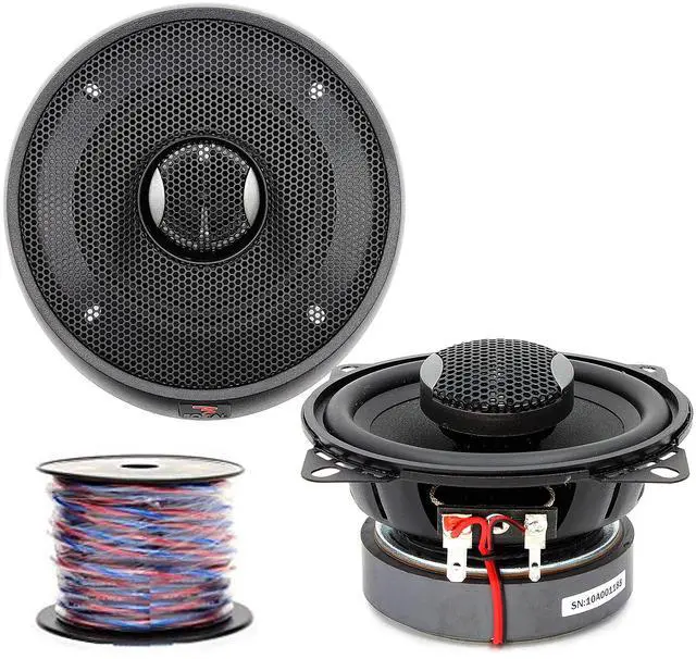 Main image of pkg IC 100 4" 100W RMS 2-Way Integration Series Coaxial Speakers + 50 Foot Spool True 16 Gauge High Definition Twisted Speaker Wire